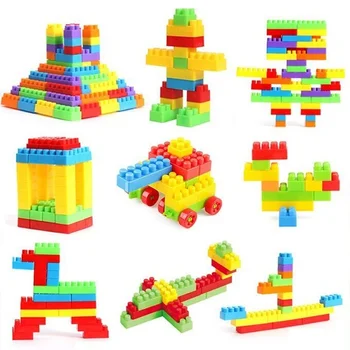 Plastikiniai Pastato Blokus Kūdikių Švietimo Ankstyvojo Ugdymo Montavimas Žaislai Didelių Dalelių, 72pcs