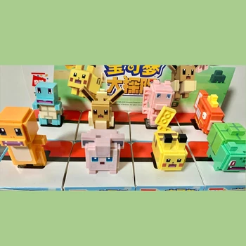 Pokemon, Statyba Blokai, Plytos Aklas Lauke Pikachu Bulbasaur Eevee Squirtle Animacinių Filmų Pokemon Montavimas Žaislai Vaikams Modelio, Žaislų, Dovanų