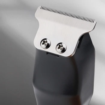 Profesionali Įkraunama Plaukų Žoliapjovės Clipper LCD Nerūdijančio Plieno Pjovimo Galvos Elektriniai Plaukų Cutter su 5 Riba Šukos