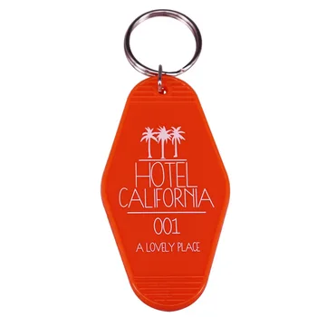 Puikus Vieta California Motel Klavišą Žymeklį Fob VIEŠBUTIS Keychain paketų prižiūrėtojų raktinę Oranžinė