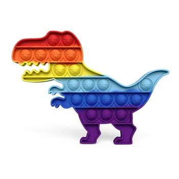 Rainbow Push Burbulas Gyvūnų Fidget Žaislai Jutimo Autizmo Išspausti Streso Atsarginiais Mini Žaislai Žaidimas, Paprasta Dimple Fidget Atsipalaiduoti Žaislas