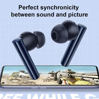 Realme pumpurai oro 2 Tiesa, Belaidės Ausinės Super Low Latency Dvigubo Mikrofono Triukšmo slopinimas Skambučių 25h Peržiūros TWS Eeaphones