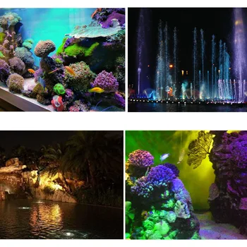 RGB LED Žibintai IP68 Vandeniui Akvariumo Lempos Kraštovaizdžio Vietoje Šviesos Plaukimo Baseinas Bakas Fontanai, Tvenkinys, Vandens Sodas