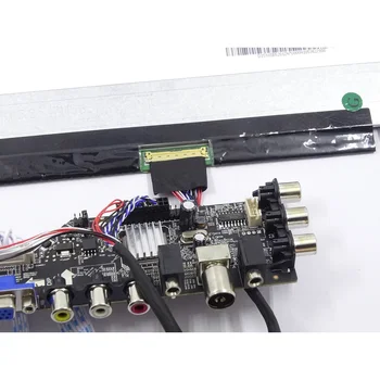 Rinkinys LP156WHB TL 1366X768 HDMI suderinamus skydelis stebėti, DVB-T, DVB-T2 valdytojas skaitmeninė VGA, AV-TV nuotolinio valdybos vairuotojo LED USB