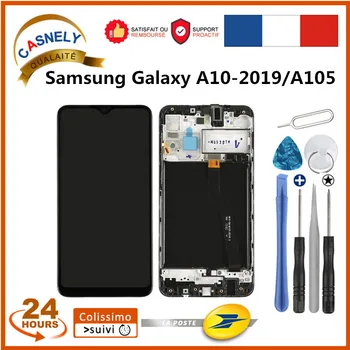 Samsung Galaxy A10 2019 A105 A105F LCD skaitmeninis keitiklis, Jutiklinio Ekrano Ir Įrankiai Ekrano Rėmelis Mobiliojo Telefono Dalys, Telefonų LCD Ekranai