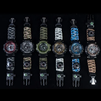 SHIYUNME Vyrų Sporto Laikrodžiai Kompasas Kvarco Žiūrėti Vyrų Karinės Laikas Signalizacijos Vandeniui LED Skaitmeniniai Laikrodžiai Relogio Masculino