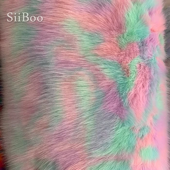 Siiboo 2020 m. naujo dizaino įvairių spalvų dirbtiniais fox fur audinio, super minkštas 6-7cm pūkiniai drabužiai, aksesuarai sp6273