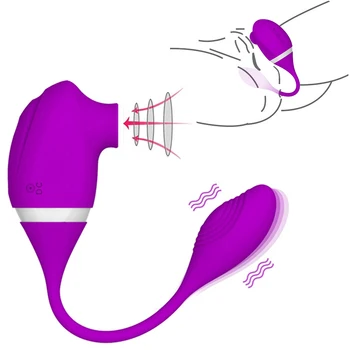 Silikono Čiulpti Lyžis Vibratorius 10 Dažnio Vibracija, Šokinėti Kiaušinių Oralinio Sekso Žaislas Klitorio, Makšties Stimuliatorius Sekso Žaislas, skirtas Moters
