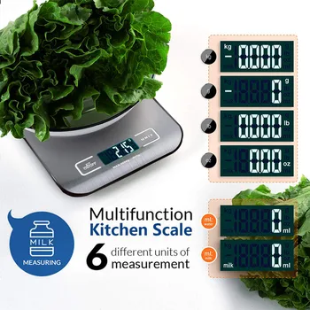 Skaitmeninis Virtuvė Masto, LCD Ekranas 1g/0.1 oz Tiksliai Nerūdijančio Plieno Maisto Masto Virimo Kepimo svėrimo Svarstyklės Elektroninės