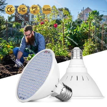 SMD 2835 LED Augalų Augimo Lempa E27 Spektro Šviesos Lemputės Augti Lempos, skirtos Sodo Augalų Palapinė Gėlių Sėklos Apšvietimo Naują Atvykimo