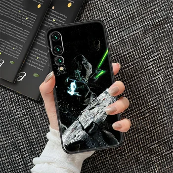 Star kosmoso Karai Telefoną atveju Huawei P Mate P10 P20 30 P40 10 20 Smart Z Pro Lite 2019 juoda meno elementų dangtelio prabanga atgal