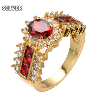 Teismas stiliaus Ruby Prabangus Mėlyna/raudona Klasikinis Vestuvinis Žiedas Prabanga Cirkonis Mėgėjams Pažadas Žiedas Moterims safyro žiedas aukso žiedus