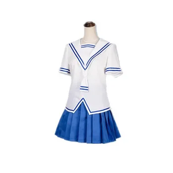 Tohru Honda Cosplay Kostiumų Anime Vaisių Krepšelio Merginos Vienodos JK Mergaitė Mokyklos Vienodos Moterų Kostiumas Sailor Viršuje, Sijonas, perukai, Batai