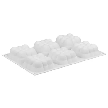 Tortas Dekoravimo Priemonės Silikono Formų 3D 6 Ertmių Kepimo Debesis Putėsiai Formos Aikštė Burbulas