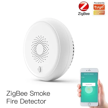 Tuya Zigbee Smart Dūmų Signalizacijos Jutiklis Jutiklio Apsaugos Signalizacijos Sistema Smart Gyvenimas/tuya App Apsauga nuo Gaisro Dūmų Signalizacijos Detektoriai