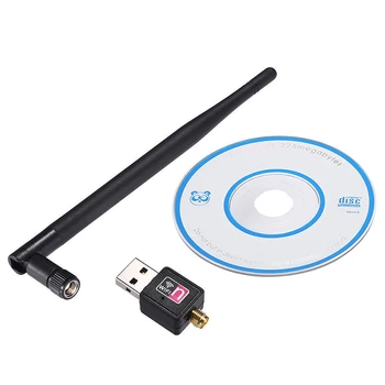 USB NIC 900Mbps WIFI Bevielio ryšio Imtuvas Mini Dongle Adapterį LAN Tinklo Kortelė Antenos 1Pcs