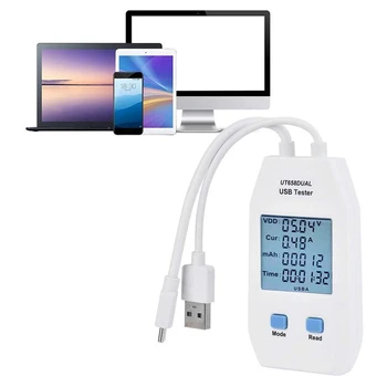 USB Testeris, VIENETO LCD USB Testeris Detektorius Voltmeter Ammeter Skaitmeninė elektros Energijos Pajėgumų Testeris, Matuoklis(UT658 Dviguba)