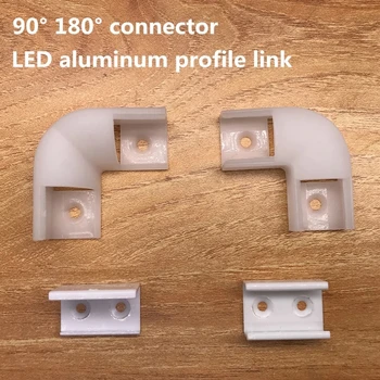 V/U tipo aliuminio 90 arba 180 laipsnių kampu jungtis LED šviesos juosta aliuminio profilio jungtis
