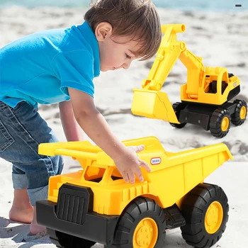 Vaikų Automobilių Žaislas Didelis Modeliavimas Stumdomas Inžinerijos Transporto priemonių Paplūdimio Žaisti Smėlio Storio ir Rudenį Atsparus Ekskavatorių Dovana Berniukams, Mergaitėms