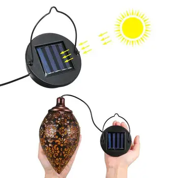 Vintage Stiliaus Vandeniui Saulės Sodas Šviesos diodų (LED) Tuščiaviduriai Jautrus Kabo Lempa Jutiklis Formos Lauko Kontrolės Saulės Alyvuogių Powe K1K0