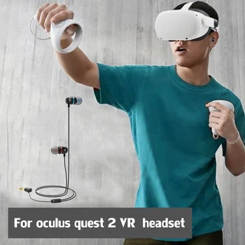 VR Priedai Žaidimų Ausinės, Skirtos Oculus Quest 2 VR Ausines Gilus Baritonas Laidas Ausinės Ausinių In-ear Ausinių Už Oculus Quest 2