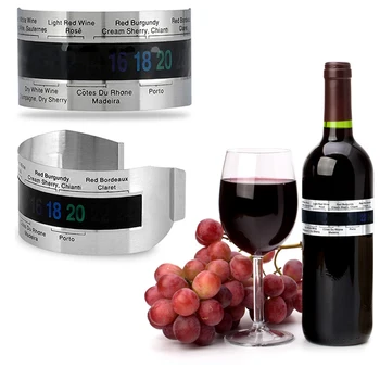 Vyno Apykaklės Termometras Protingas Vyno Butelis Snap Termometras LCD Ekranas Įrašą Šampano Apyrankę Termometras Baro Gėrimų Įrankis