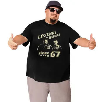 Vyrai T-Shirt Bud Spencer Legendų Ir Herojus Nuo 67 Didelis, Aukštas, Trišakiai Terence Hill Marškinėliai Įgulos Kaklo Drabužių Didelis Dydis 4XL 5XL 6XL