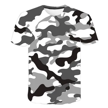 Vyrų ir moterų maskuojanti apranga 3d spausdinimo T-shirt mados kvėpuojantis dydis S-6xl drabužių kelių spalvų