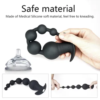 Vyrų Prostatos Masažas USB Silikono Butt Plug Stimuliatorius Belaidžio Nuotolinio Valdymo Analinis Granulės Vibratoriai Sekso Žaislas, skirtas Žmogus Gėjų Moterims
