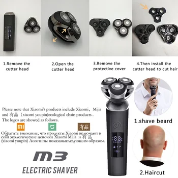 Vyrų Skustuvas Elektros Vyrų Barzdos Skutimosi Mašina Razor Žoliapjovės vyrų 8W didelės galios gali būti plaunami plaukai clipper