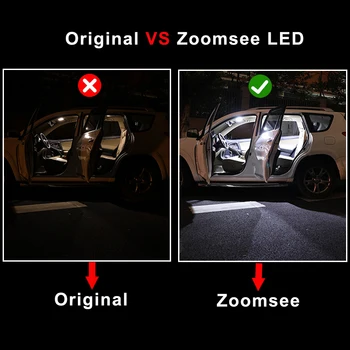 Zoomsee 10vnt Interjero LED Toyota Corolla Rumion 2007-Canbus Transporto priemonės Lemputė Indoor Dome Žemėlapio Skaitymas Kamieno Šviesos Auto Rinkinys