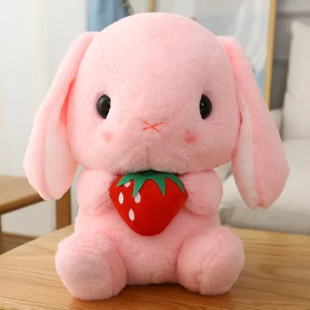 Zqswkl pliušinis žaislas ausies kawaii triušis ridikas white rabbit minkšta pagalvėlė didelis, mielas kimštiniai žaislai mergaitėms, gimtadienio, kalėdų dovana