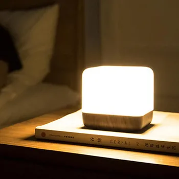 įdomus Rubiko kubą apversti laikas mažų naktį lempos naktį maitinti Miegamasis Stalo Lempa LED nešiojamų energijos taupymo miega lempos A022