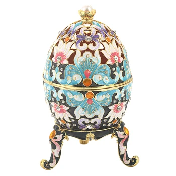 Įvairių spalvų Emalio Velykų Kiaušinių Papuošalų Dėžutė Dovanų Amatų Atveju, Kambario Dekoracija