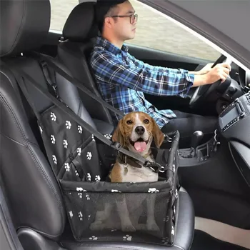 Šunelis Automobilių Booster Seat Vežėjas, Nešiojamas, Sulankstomas Vežėjas su saugos Diržas Šuniui Kelionės Vandeniui Dog Bag Krepšį Pet Vežėjai