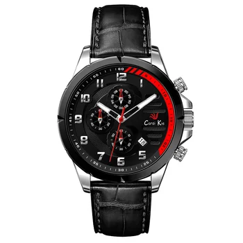 Žinomų prekinių Ženklų, Carsikie Vyrų Chronograph Kvarcinis Analoginis laikrodis su Dienos Šviesos Rankas Vandeniui Wristswatch Laikrodis Vyras