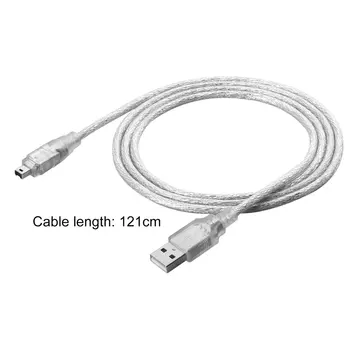1.2 m USB 2.0 Male Prie Firewire iEEE 1394 jungtis 4 Pin Male iLink Adapterio Kabelį Vyrų Vyrų Kabelis Šviesos Balta Lankstus Kabelis
