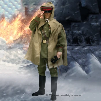 1/6 masto kareivis, antrojo Pasaulinio Karo, 1944 m. Sovietų Raudonosios Armijos pėstininkų kapitonas pareigūnas kostiumas AL100024 12 colių veiksmų skaičius, kūno