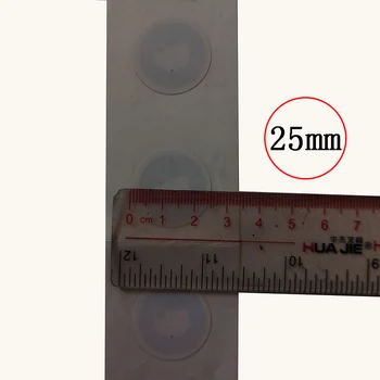 100vnt MOQ HF RFID apvalus 25mm balta etiketė, Lipdukas Žymeklį 13.56 Mhz ISO15693 protokolo NFC etiketė