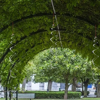 10vnt Paukščių Repeller Spiralės Atšvaitas šviesą Atspindinčios Blizgančių Paukščių Gąsdinimo Įrankis Sodo Medžių Pakabukas Lauko Kiemas Apdaila