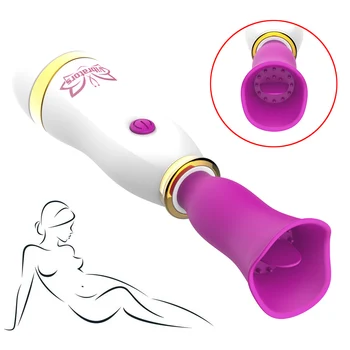 12 Greičio Kalba Lyžis Spenelių Vibratorius Klitorio Lyžis Stimuliatorius Masturbator Sekso Žaislai Moteris USB Mokestis AV Stick