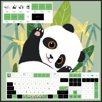 120-raktas Panda Keycap XDA Labai PASIDARYK pats Individualų Mechaninė Klaviatūra Keycap PBT Sublimacijos Vyšnių MX Jungiklis 68/61/104/87/71/