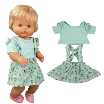 17 colių baby doll sidabro blizgučiai nėrinių sparnus suknelė Nenuco Ropa y su Hermanita lėlės drabužiai
