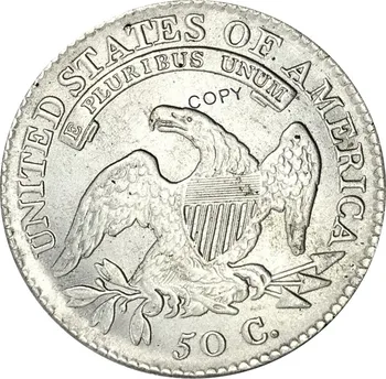 1814 jav 50 Centų ½ Doleris Laisvės Erelis Apribota Krūtinė Pusę Dolerio Cupronickel Sidabrą, Sidabro Juoda Kopijuoti Monetos