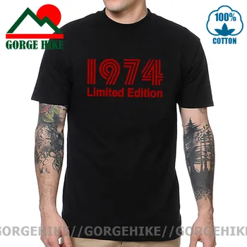 1974 m. Ribotas Leidimas Juokinga 46-oji Gimtadienio Grafinis T-Shirt Mens Vasaros Stiliaus Mados trumpomis Rankovėmis, Negabaritinių Streetwear T Shirts