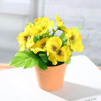 1Pc Dirbtinių Gėlių našlaičių ekstraktas-našlaičių Augalų Bonsai Home Office Sodo Stalas augalų Spalvingas Bonsai Retas Krūmas lily Flower 