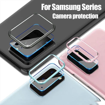 2 in1 Metalo Žiedas Objektyvo apsaugos Samsung Note 20 Ultra Grūdintas Stiklas Galaxy S20 S21 Plius Kamera Len Kino 10 Pastaba S10 S20 FE