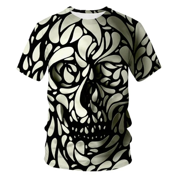 2019 Naujas Undertale Sans modelis unisex marškinėliai 3D atspausdintas kaukolė mados vyriški T-shirt Harajuku viršuje Helovinas T-shirt