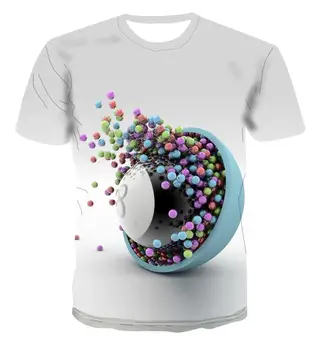 2020 Karšto Mados T -Shirt Geometrinis Aikštėje T -Shirt Vyrams Paprasta Spalva 3d Kietas Unikalus Spausdinti Men 'S Top S -6xl