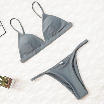 2020 m. Moteris Micro Bikini komplektas Push Up maudymosi Kostiumėliai, Kietas Paplūdimio Maudymosi Kostiumą, Brazilijos Thong maudymosi kostiumėlis Mergaitėms Bikini Plaukti Kostiumas Femme
